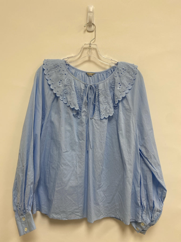 Size 10 Powder Blue Puff Sleeve Ladies Top