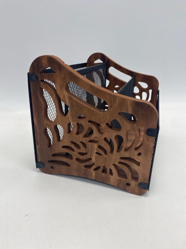 Brown Black Wood/Metal Misc. Office