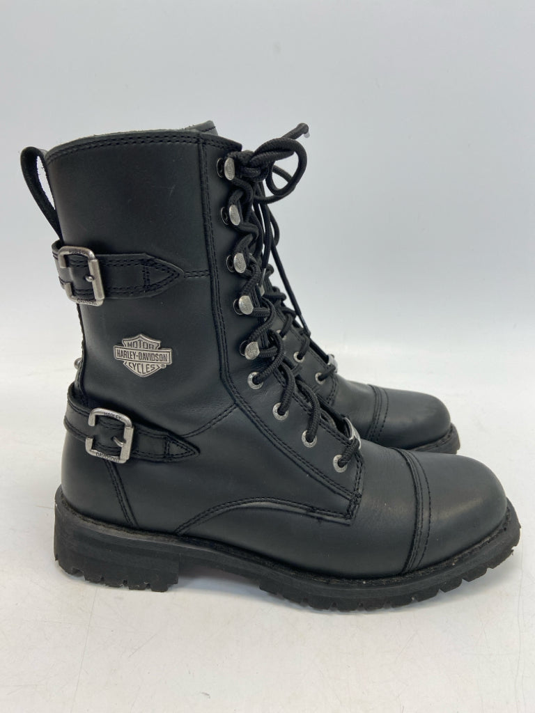 Harley-Davidson  Size 10 Black Lace-up Boots