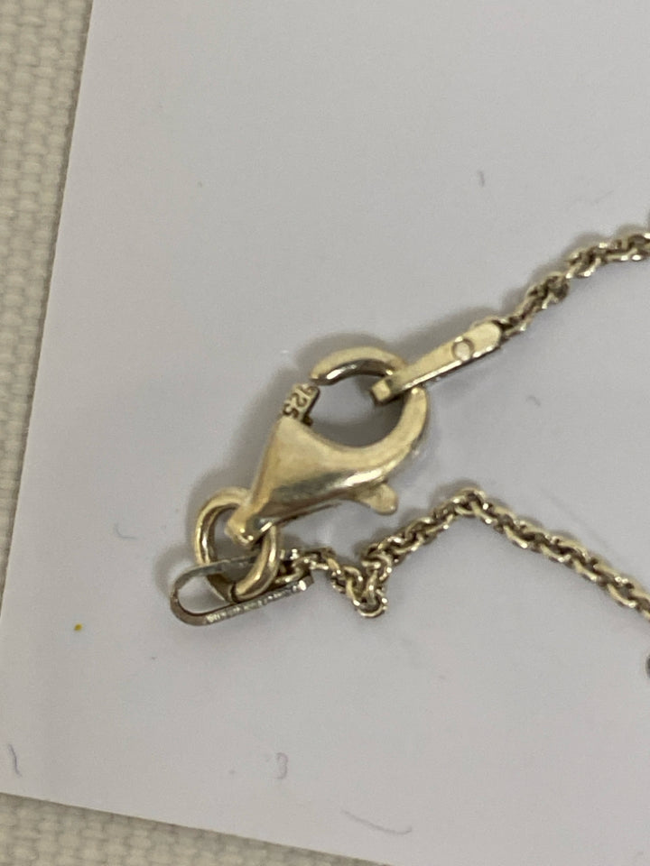 NWT Silver Brown Square Necklace