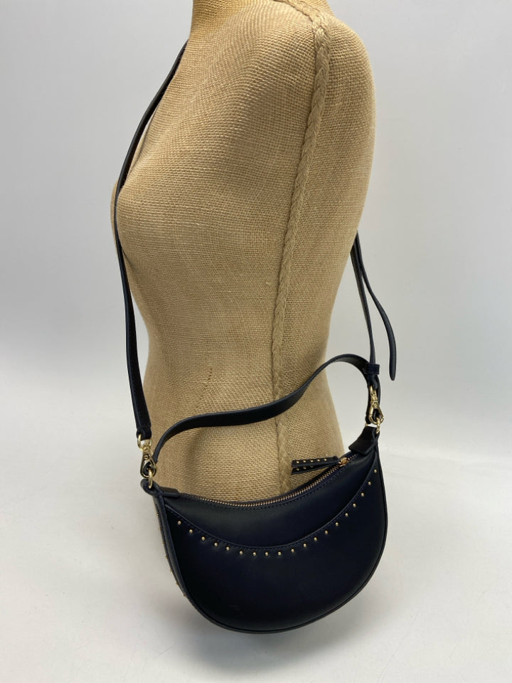Talbots Navy Gold Studded Crossbody
