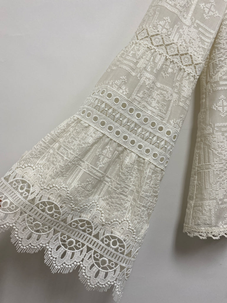 NWT Nanette Lepore Size 2 Ivory Lace Silk Blend Ladies Top