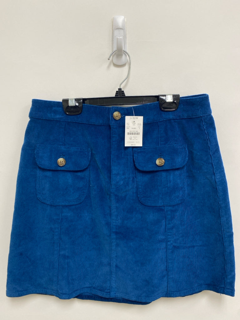 NWT J Crew Size 4 Blue Corduroy Ladies Skirt