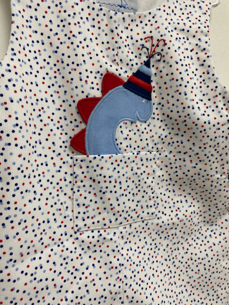 NWT Florence Eisemen SIZE 12M White Blue/Red Dots Sleeveless Boy&