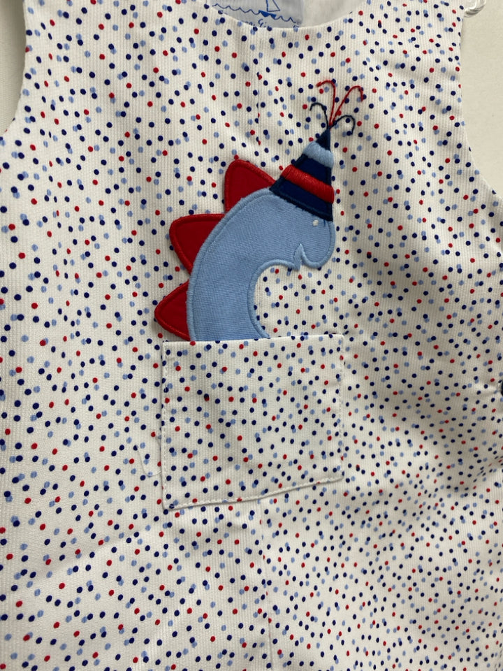 NWT Florence Eisemen SIZE 12M White Blue/Red Dots Sleeveless Boy&