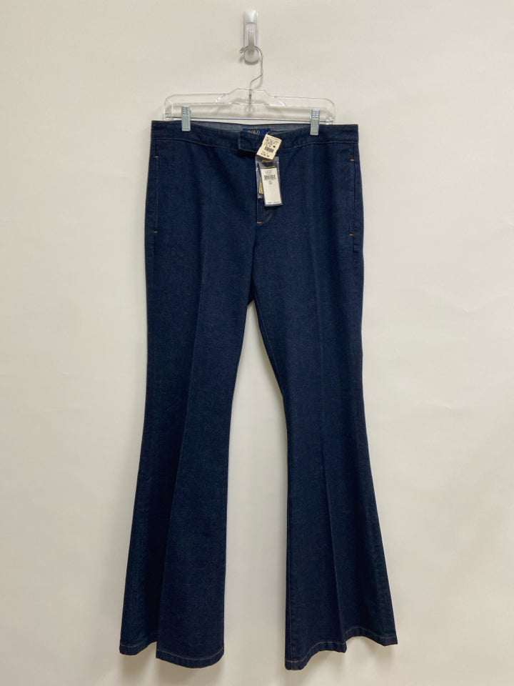 NWT Polo Size 12 Navy Wide Leg Ladies Jeans