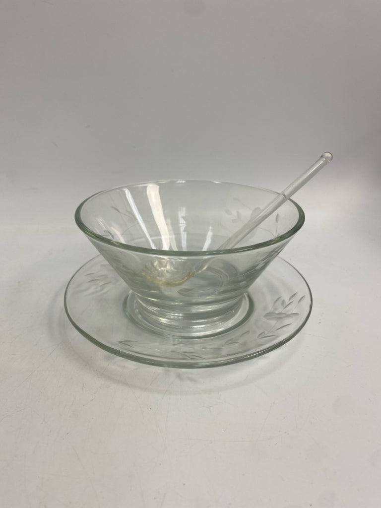 Princess House Clear Crystal Serving Piece