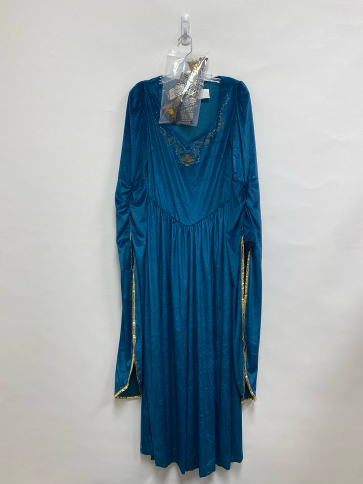 Teal Blue Gold Halloween