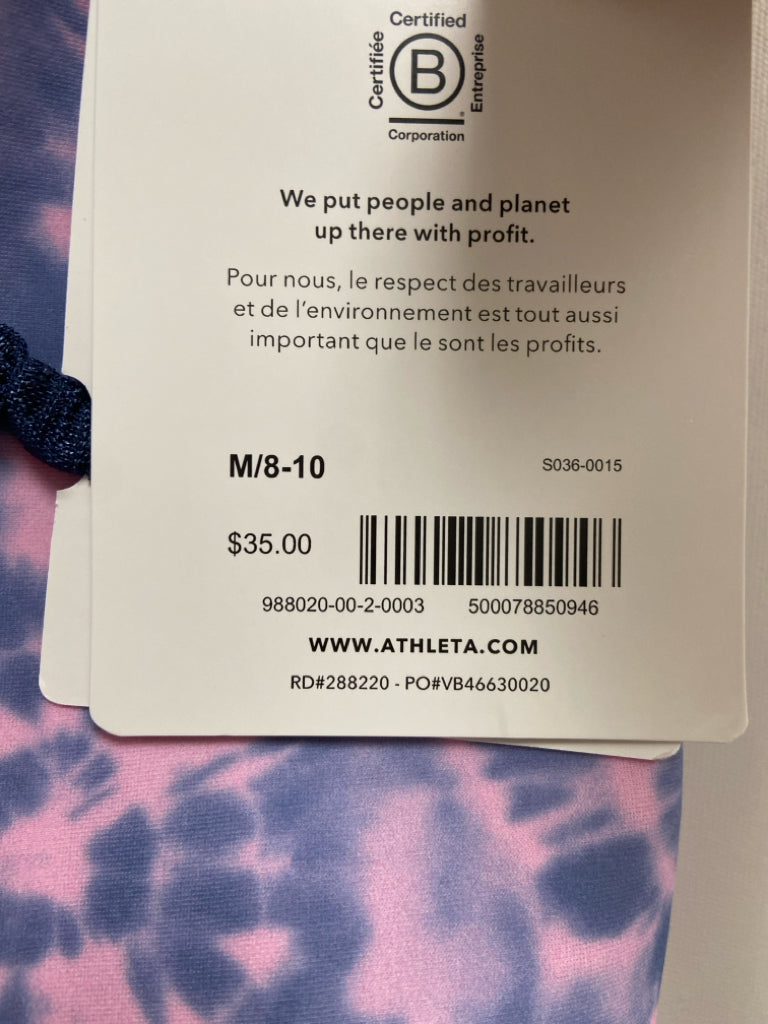 NWT Athleta Girl SIZE 8/10 Pink Periwinkle Tie Dye Girl&