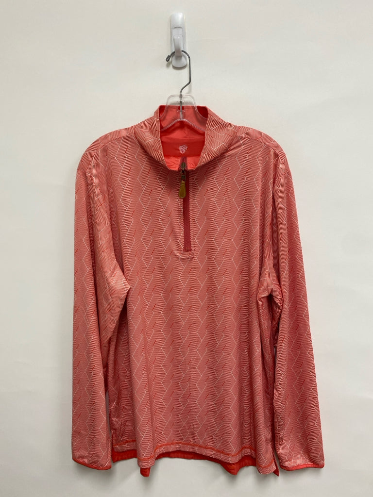 Size L Coral White Diamond Print Men&