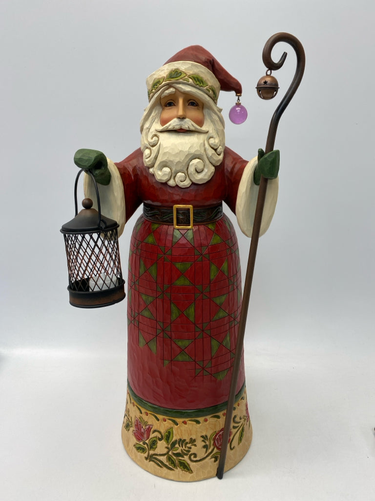 Jim Shore 28" Santa w/Lantern and Cane