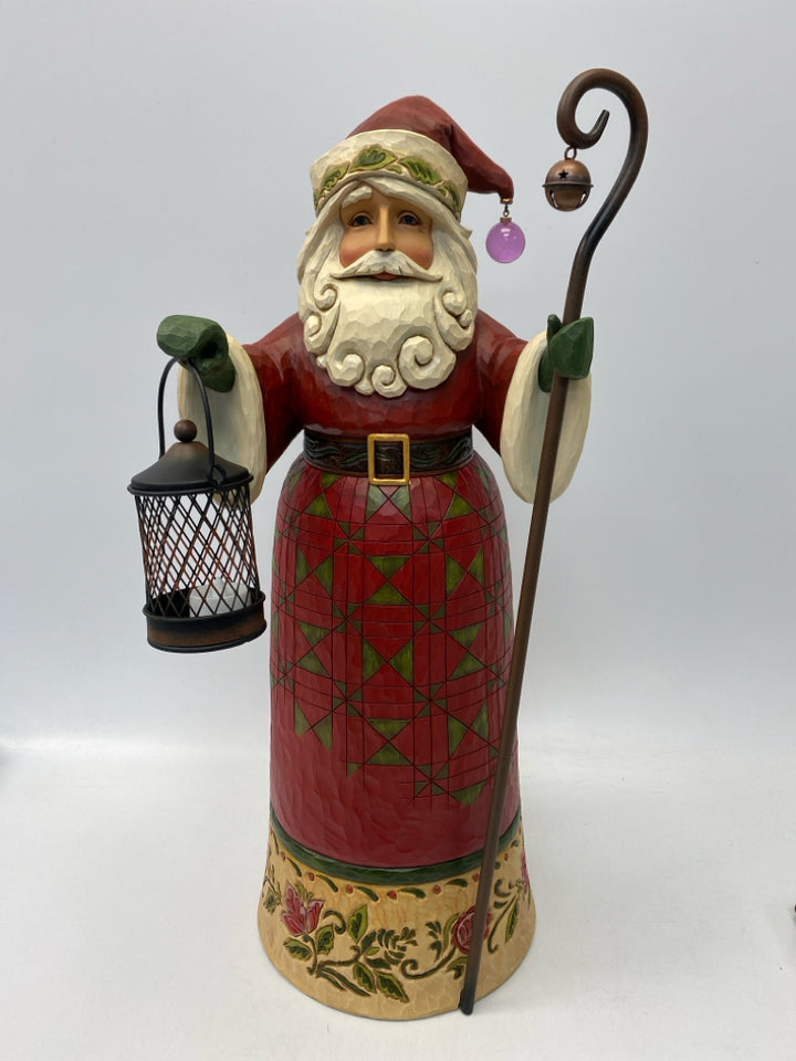 Jim Shore 28" Santa w/Lantern and Cane