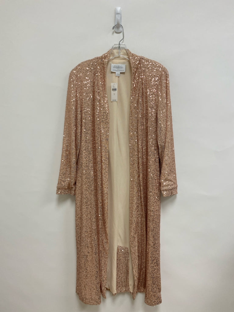 NWT Anthropologie Size S Apricot Copper Sequins Duster Ladies Jacket