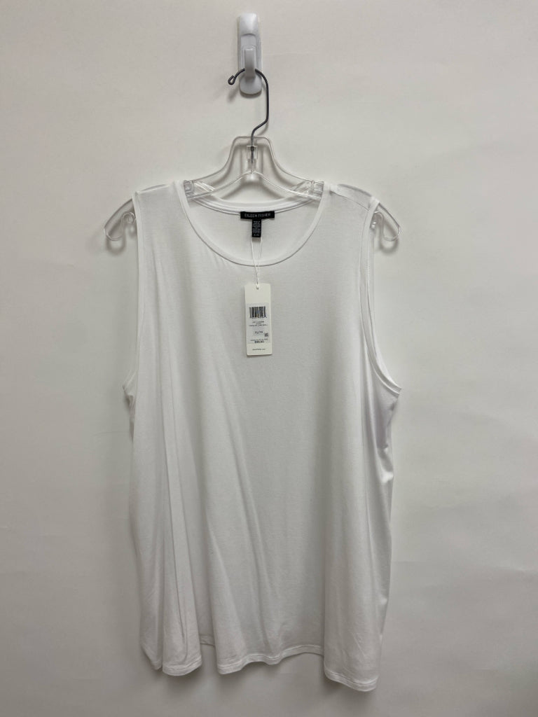 NWT Eileen Fisher Size XL White Sleeveless Ladies Top