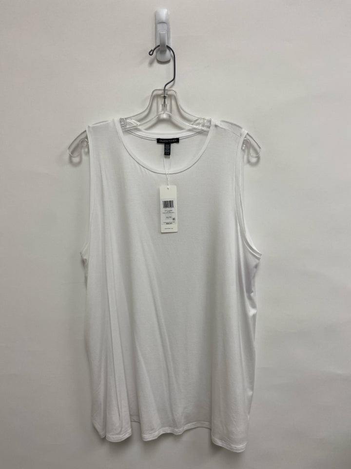 NWT Eileen Fisher Size XL White Sleeveless Ladies Top
