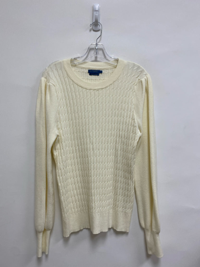 Biltmore Size XL Cream Cable Knit Ladies Sweater