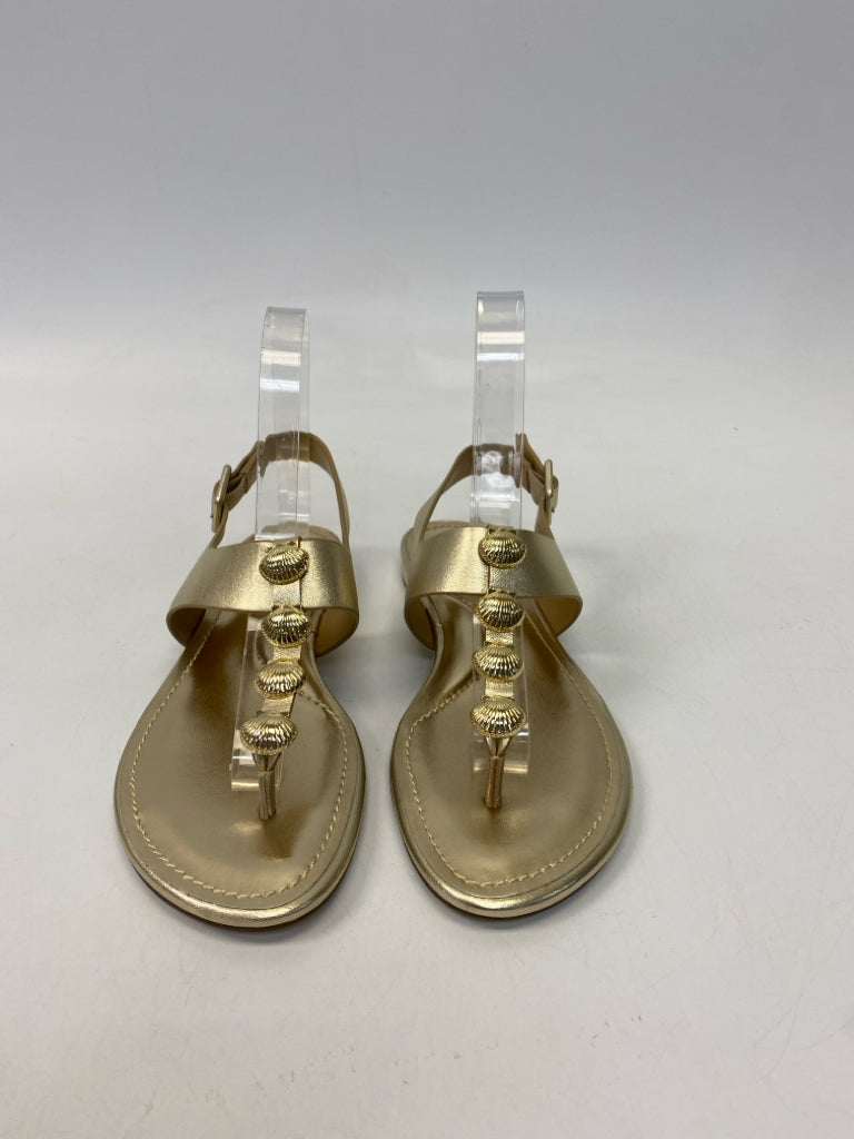 NWOT Talbots  Size 7 Gold Shell(s) Metallic Sandals