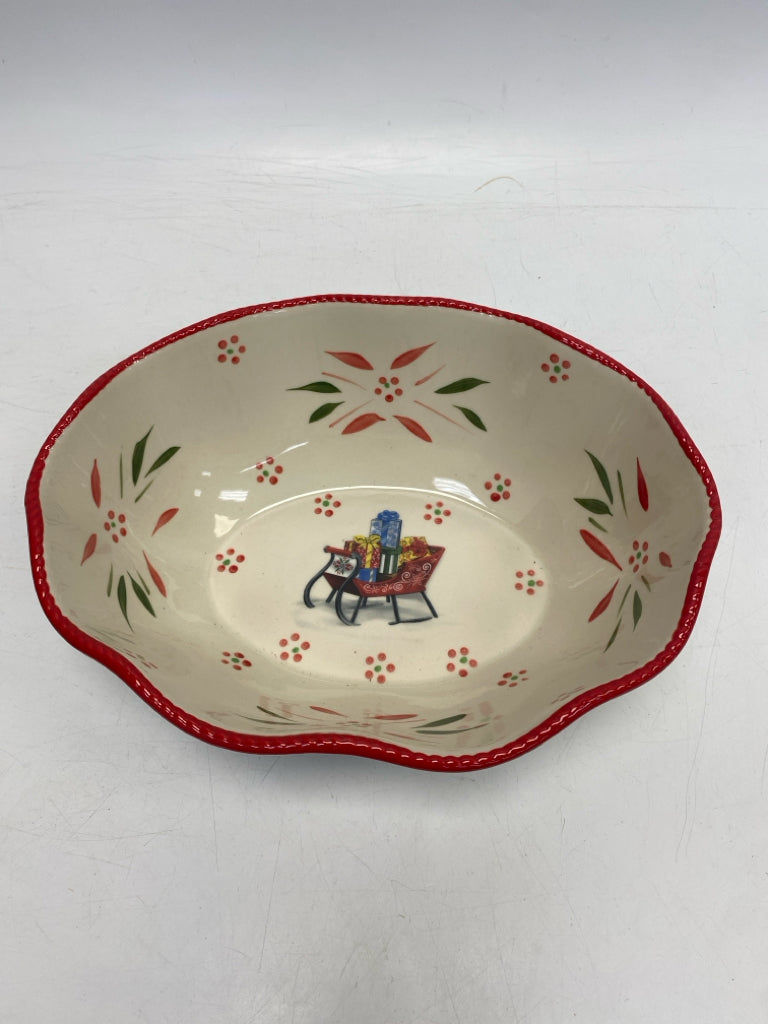 Temp-tations Cream Red/Green Christmas Ceramic Christmas