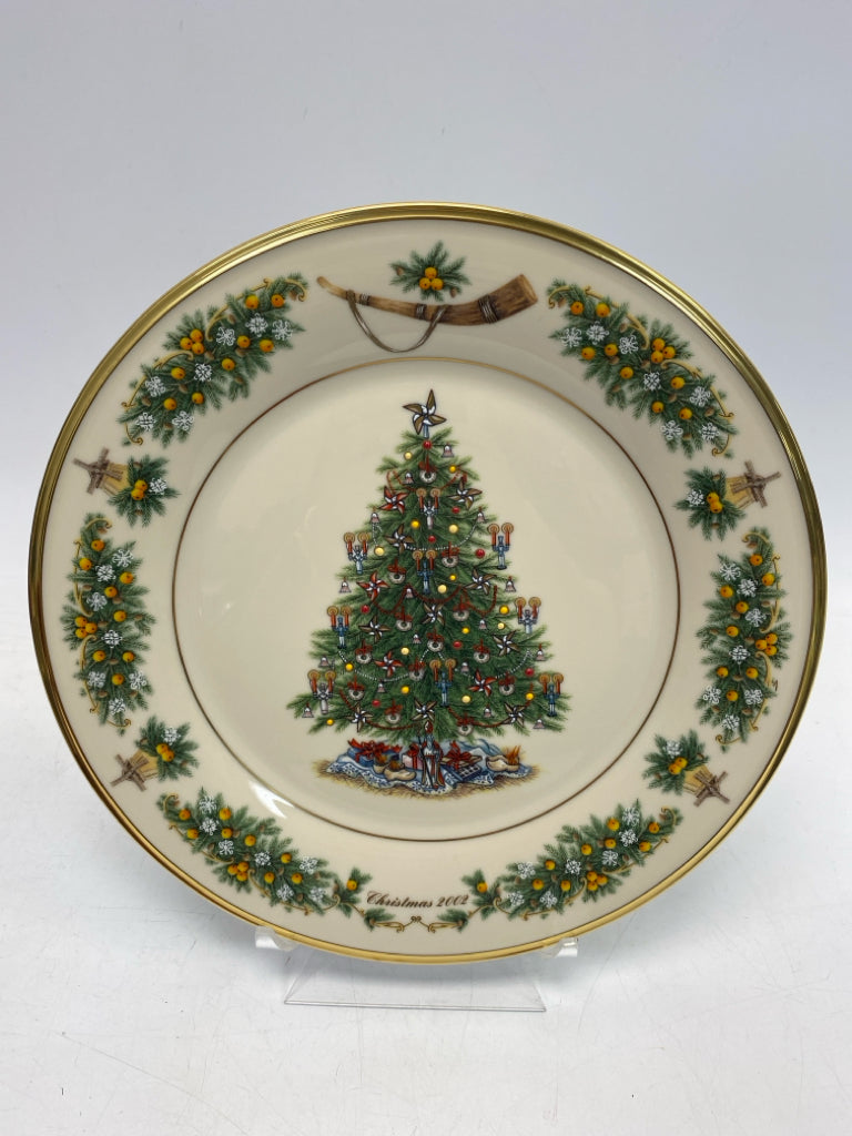 Lenox Cream Green/Multi Christmas Decorative Plate