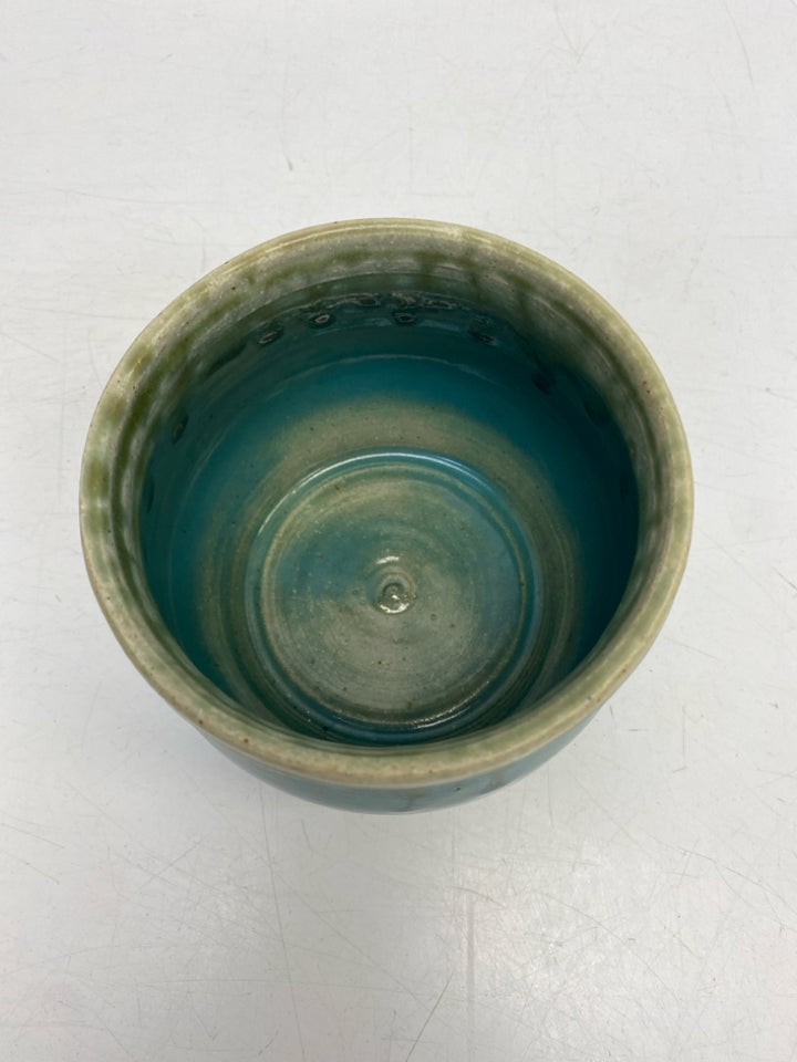 Turquoise Pottery Planter