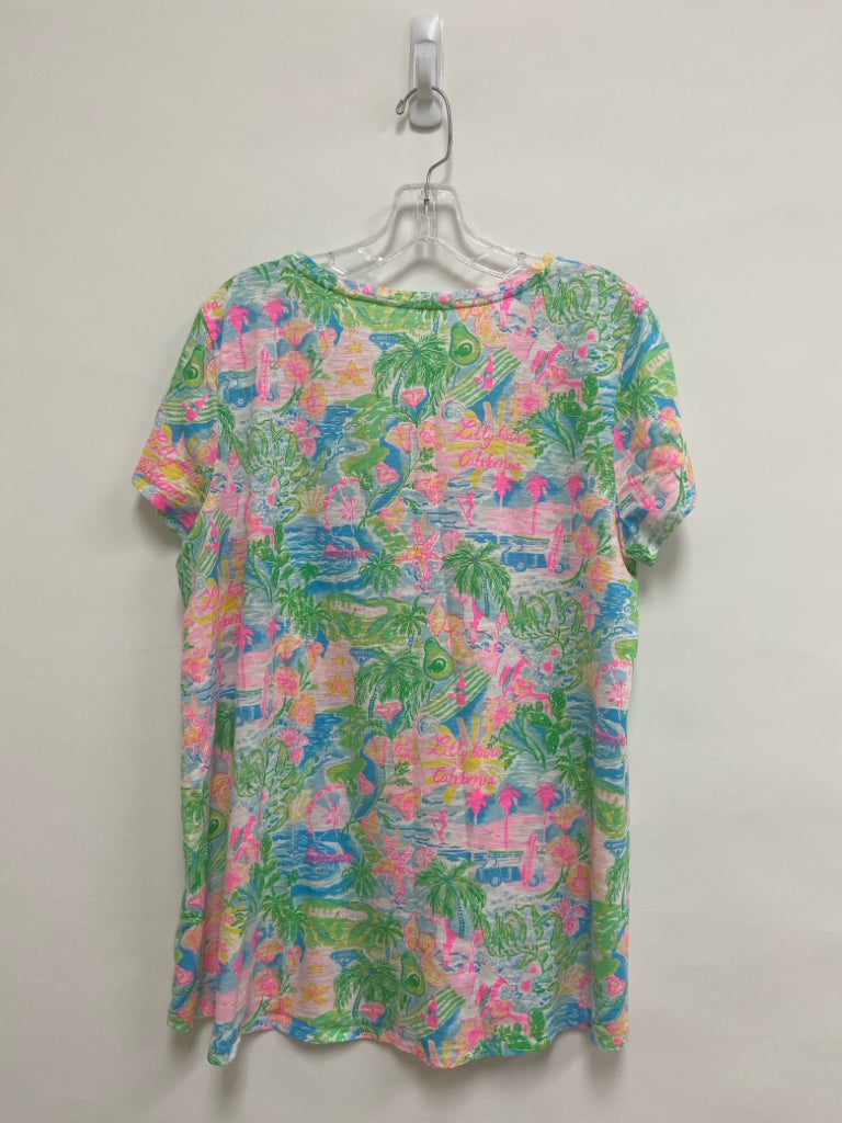 Size XL Green/Blue Pink/Yellow Ladies Top