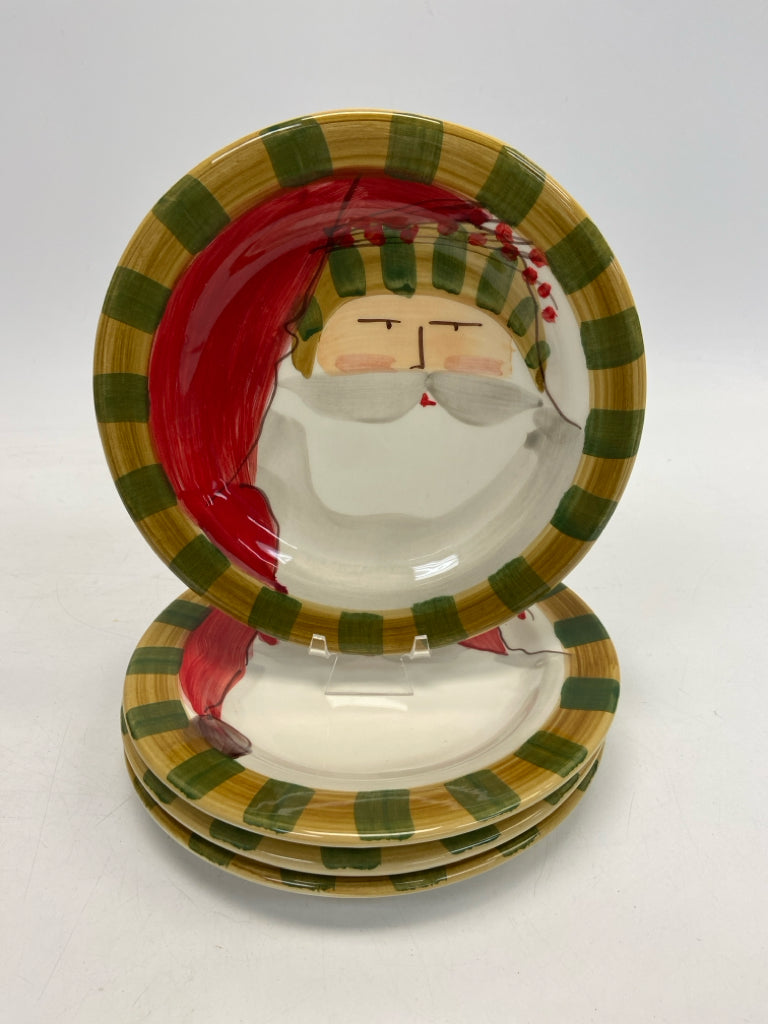 Vietri Green Gold Santa Christmas
