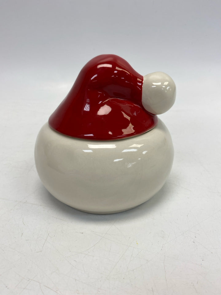 Pottery Barn Red White Ceramic Christmas