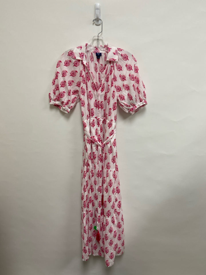 Roller Rabbit Size XS White Magenta Print Ladies Dress