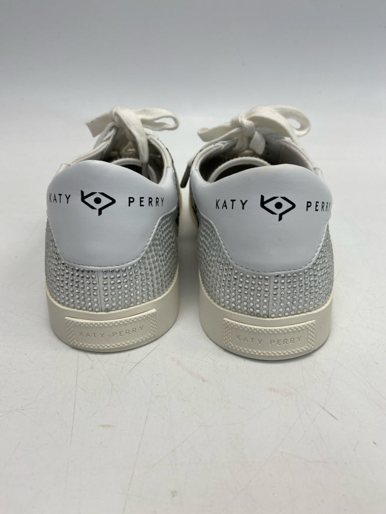 NWOT Katy Perry  Size 8 White Silver Rhinestone(s) Sneakers