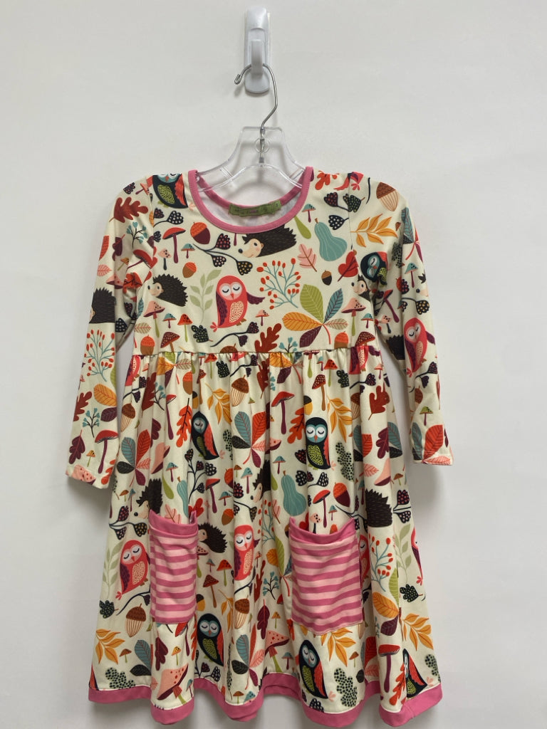 Millie Loves Lily SIZE 5 Cream Pink/Multi Owl Girl&