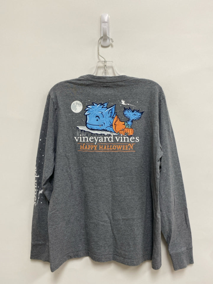 Vineyard Vines SIZE 12/14 Dark Gray Halloween Long Sleeve Tee Boy&