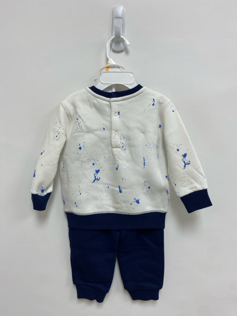 NWT Ralph Lauren SIZE 12M White/Navy Multi Color Boy&