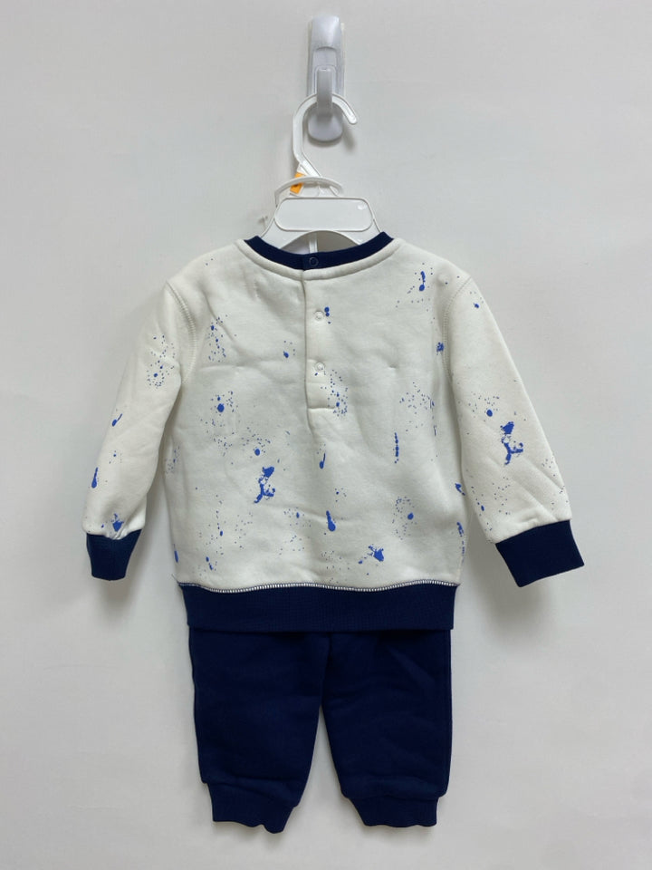 NWT Ralph Lauren SIZE 12M White/Navy Multi Color Boy&