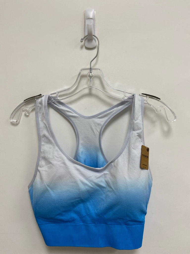 NWT Victoria Secret Size XL White Blue Gradient Athletic  Bra