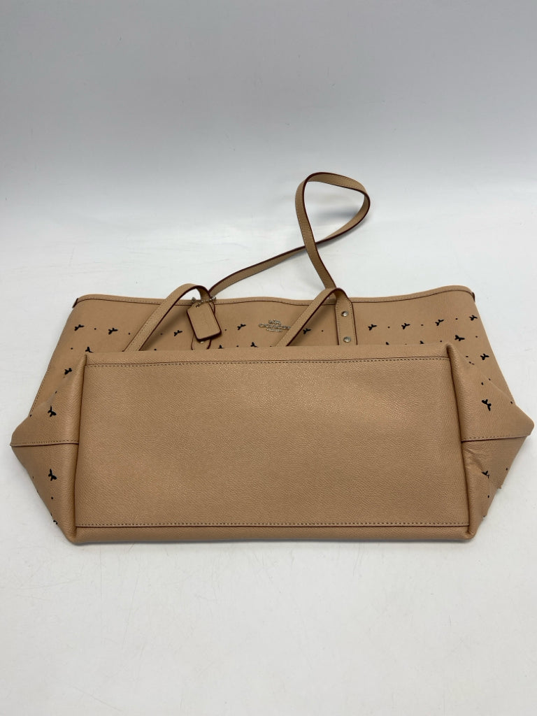 Coach Brown Perforated Butterfly City Tote 59345