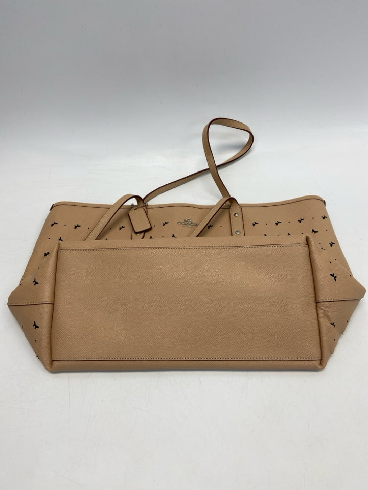 Coach Brown Perforated Butterfly City Tote 59345