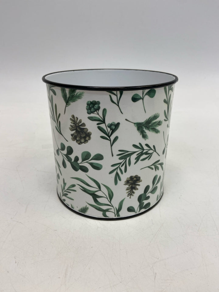White Green Tin Christmas