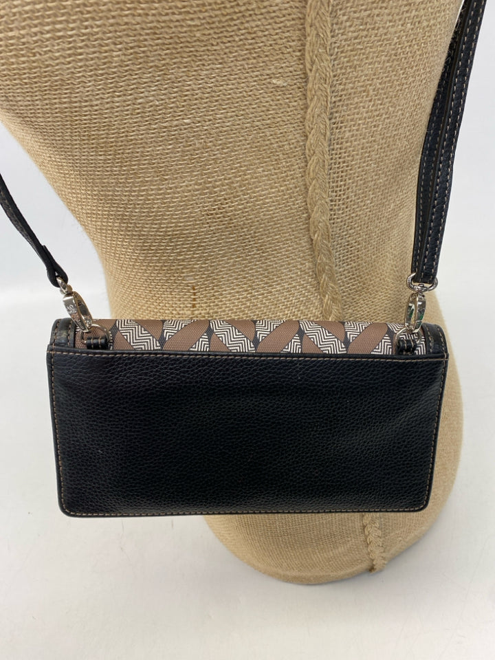 Brighton Black Cream/Bronze Print Crossbody