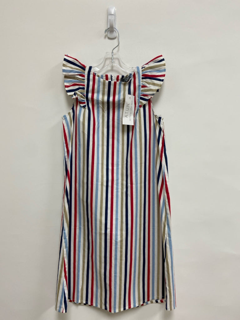 NWT SIZE 10/11 White/Red Navy/Beige Stripes Sleeveless Girl&