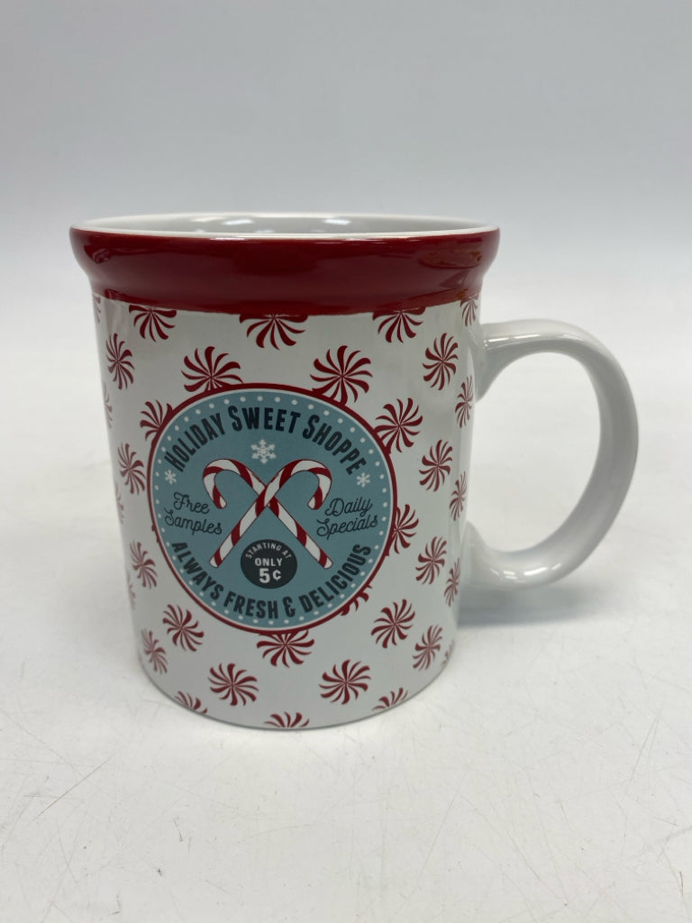 White Red Candy Cane Christmas