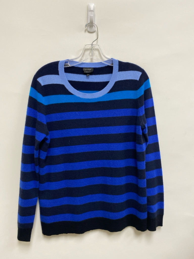 Talbots Size L Navy/Blue Stripes Cashmere Ladies Sweater