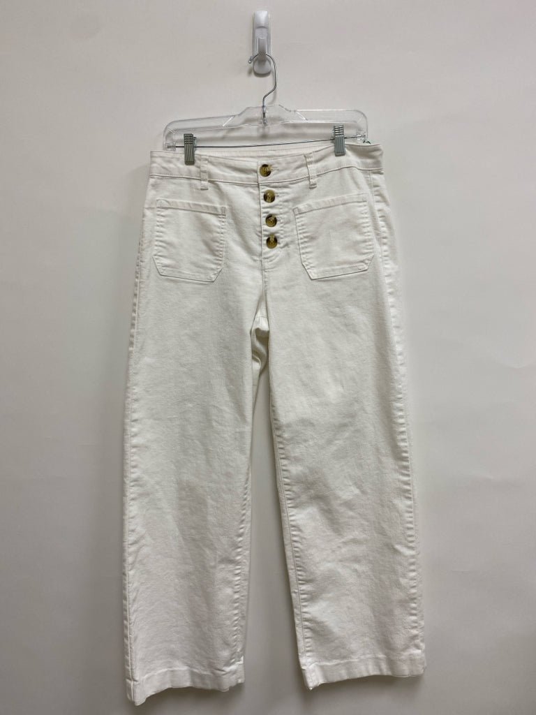 d.jeans Size 8 White Wide Leg Ladies Jeans