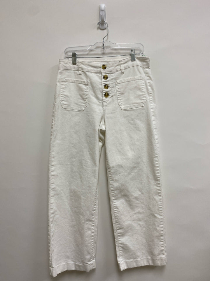d.jeans Size 8 White Wide Leg Ladies Jeans