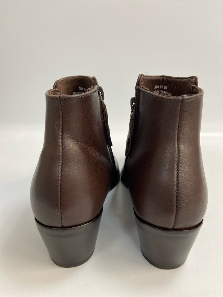 NWOT Thursday Boot Co US Shoe Size 6.5 Brown Side Zipper Flats