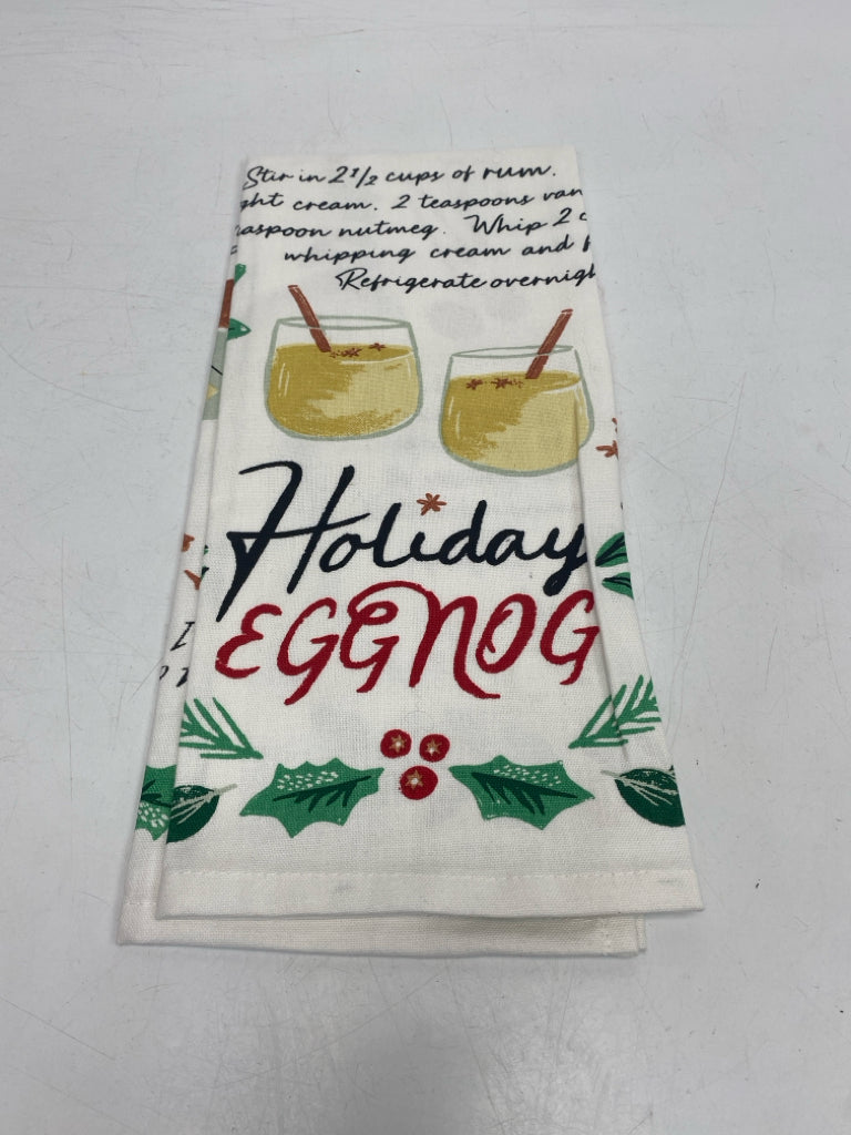White Multi Color Words Christmas