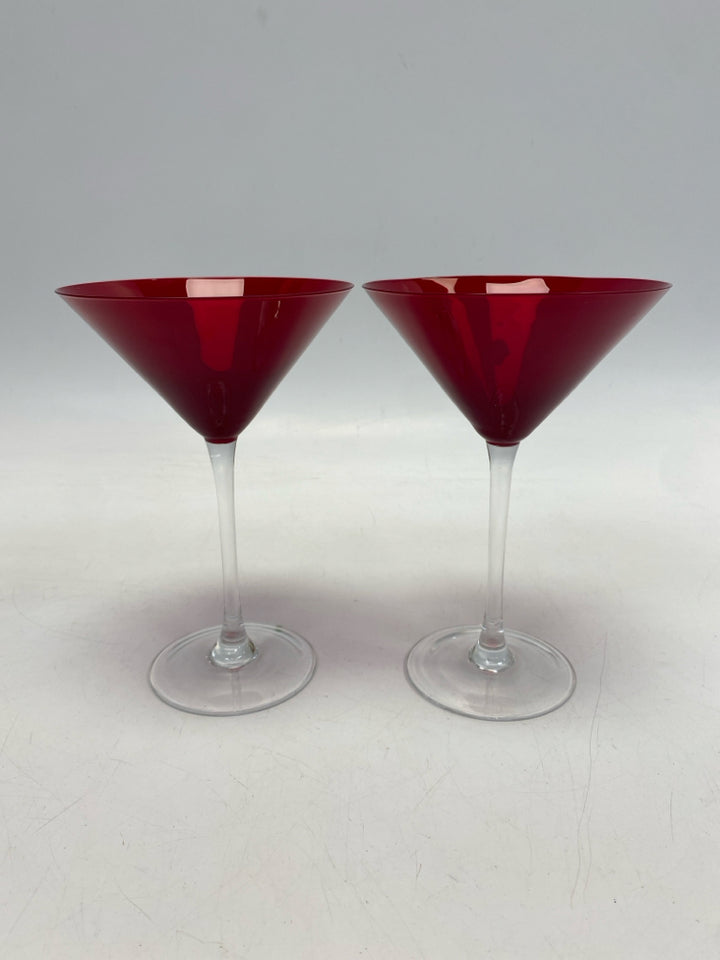 Red Clear Glassware