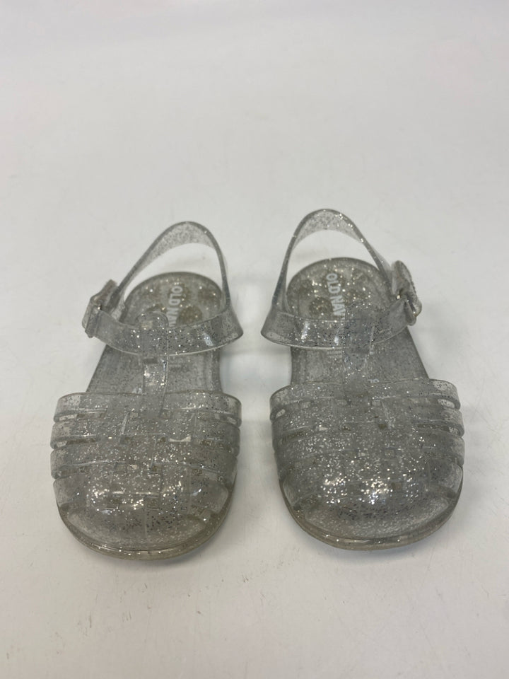 Old Navy SIZE 5 Clear Silver Glitter Jelly Girl&