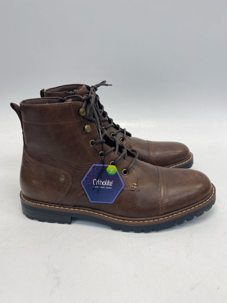 NWT Sonoma Size 11.5 Brown Lace-Up Men&