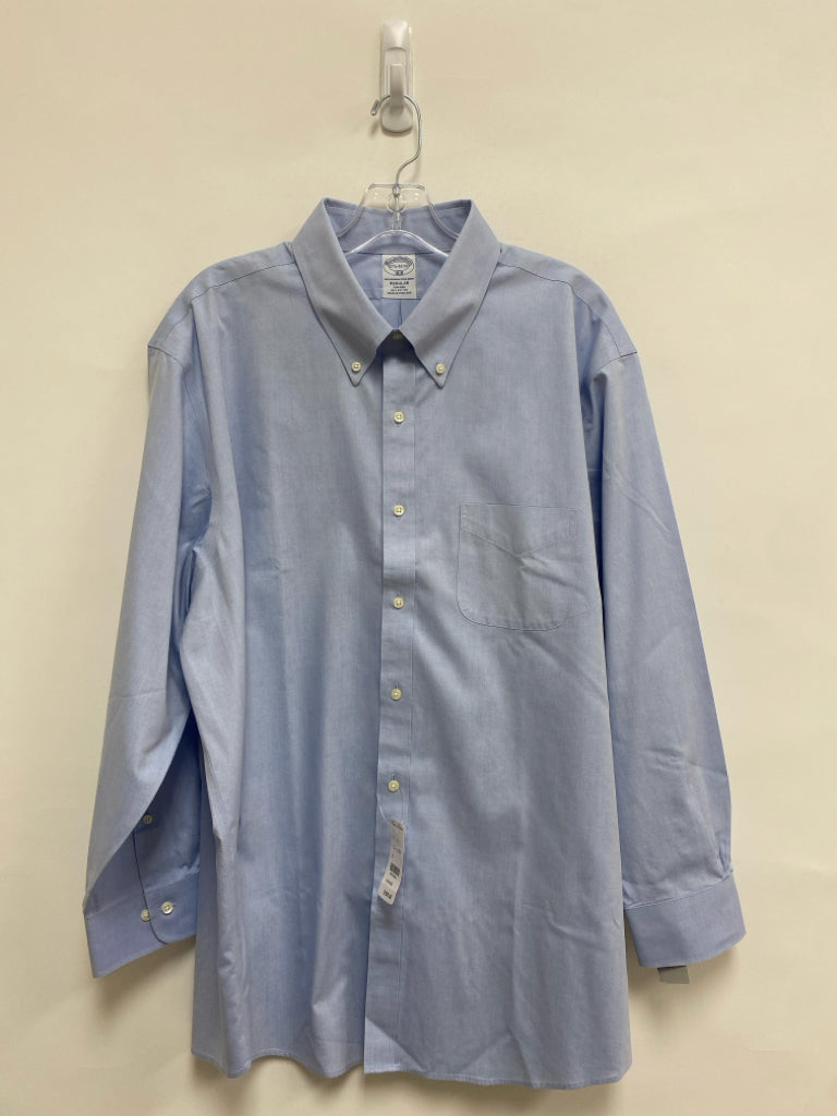 NWT Brooks Brothers Size 17.5 Light Blue Men&