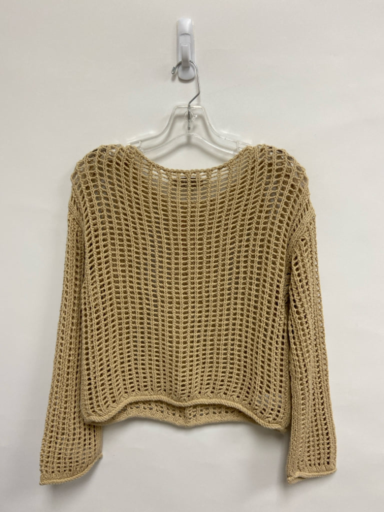 NWT LOFT Size XS Tan Crochet Ladies Sweater